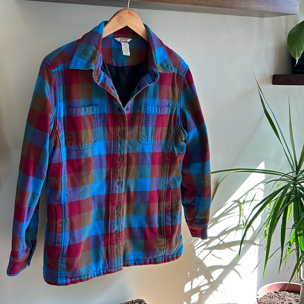Medium Duluth Trading Insulated Plaid Flannel Jacket Shirt